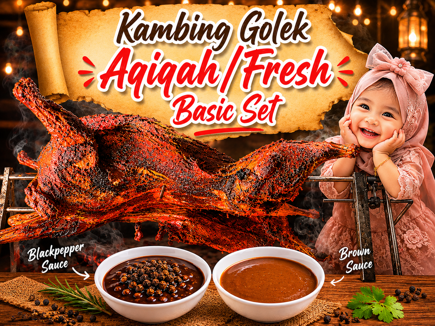 Kambing Golek Aqiqah/Fresh Standard Basic Set