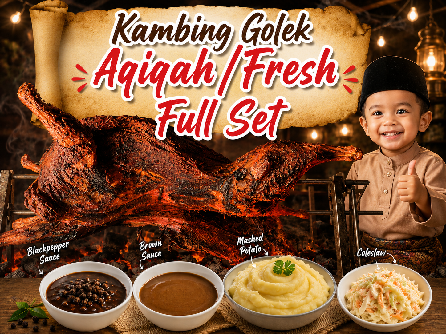 Kambing Golek Aqiqah/Fresh Standard Full Set