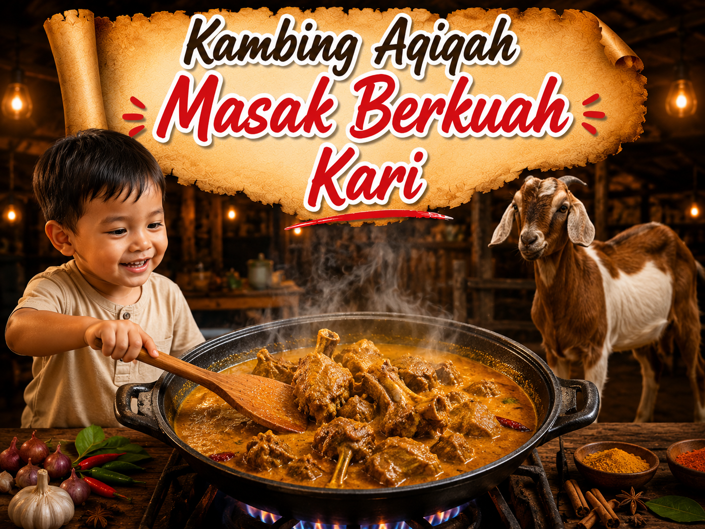 Kambing Aqiqah Berkuah - Kari