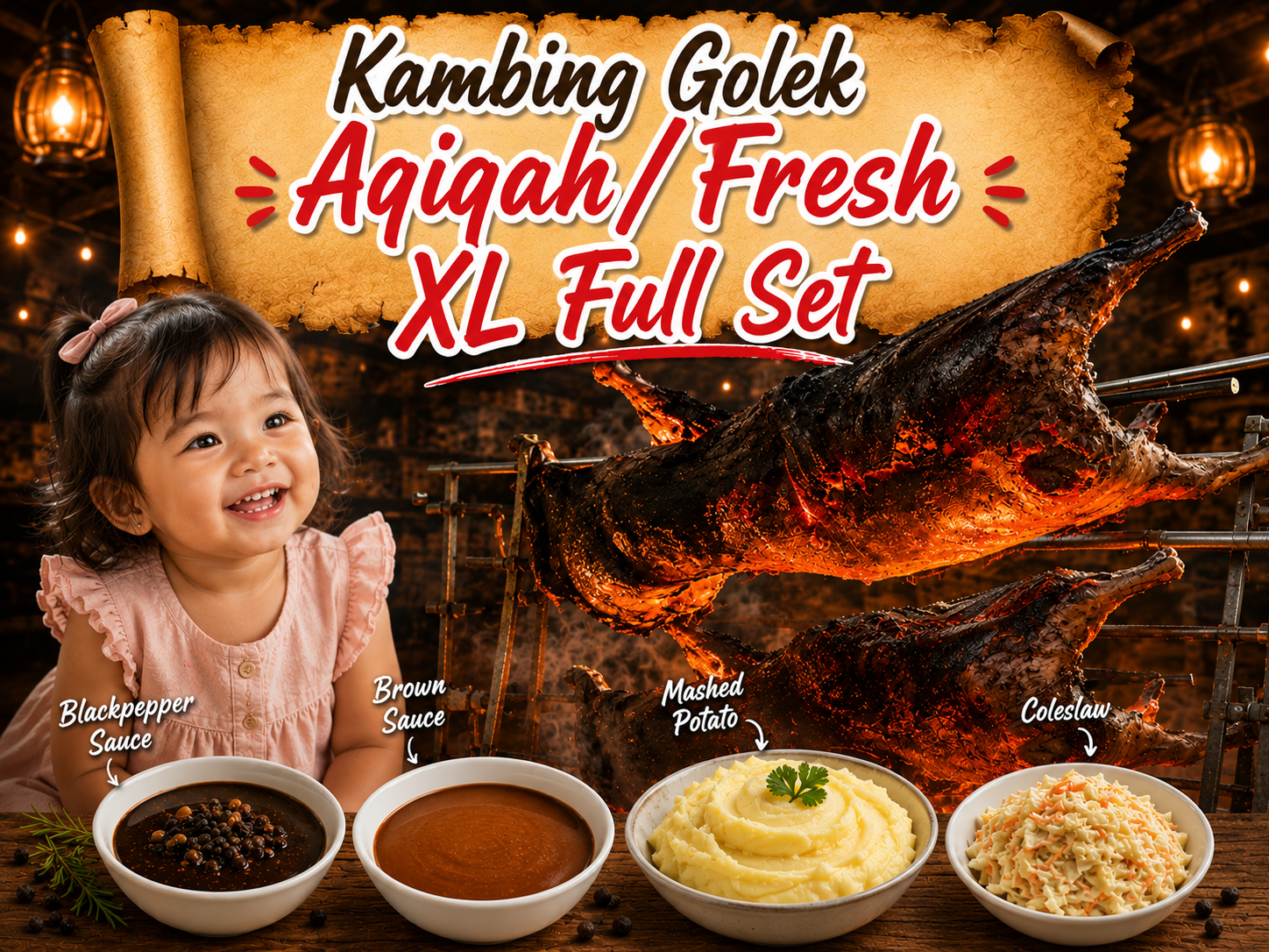 Kambing Golek Aqiqah/Fresh XL Full Set