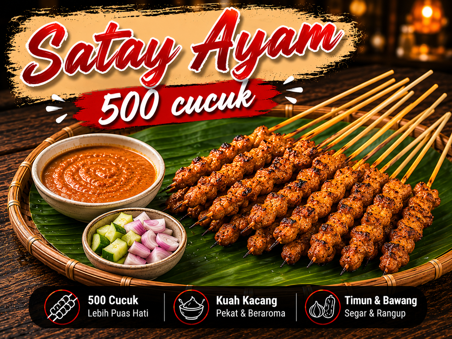 Satay Ayam 500 cucuk