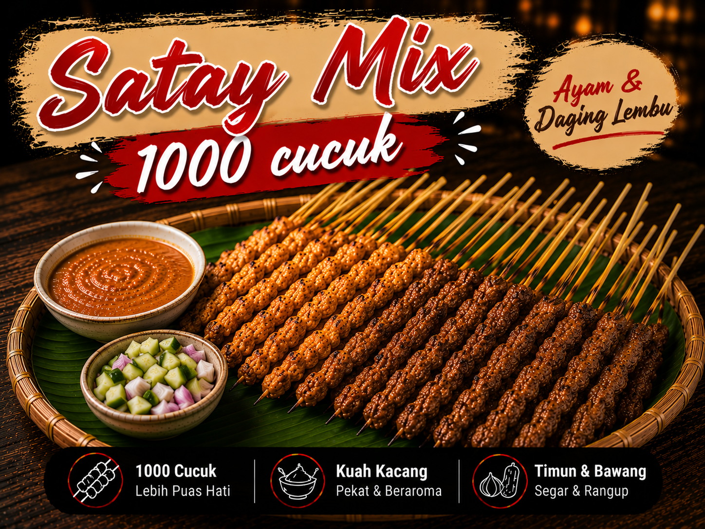 Satay Mix 1000 Cucuk